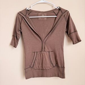 Brown y2k top
